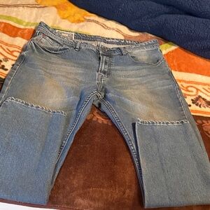 Men's Blue Denim Straight Jeans
